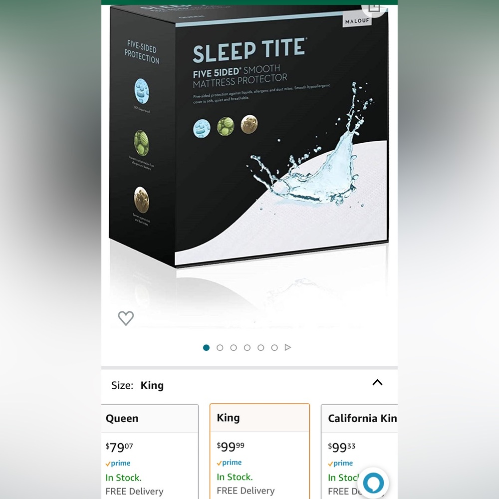 Never used, brand new King Mattress cover